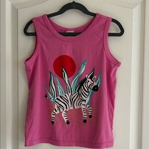 Hanna Andersson Girls Zebra Tank 140 10 pink